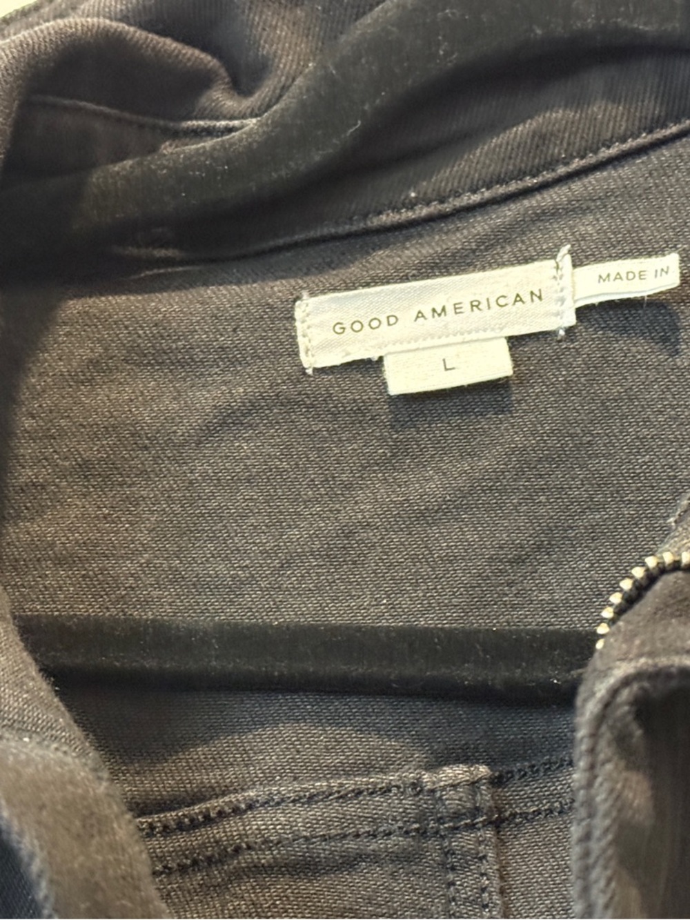 Good American Black Zip-Front Jumpsuit - Picture 7 of 9